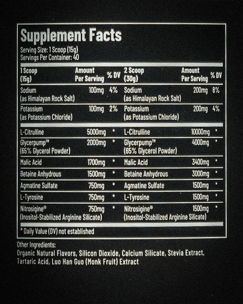 Supplement Facts STIM-FREE